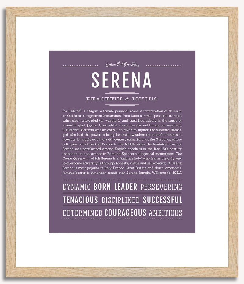 Serena | Name Art Print