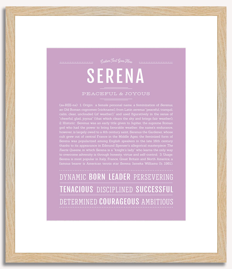 Serena | Name Art Print