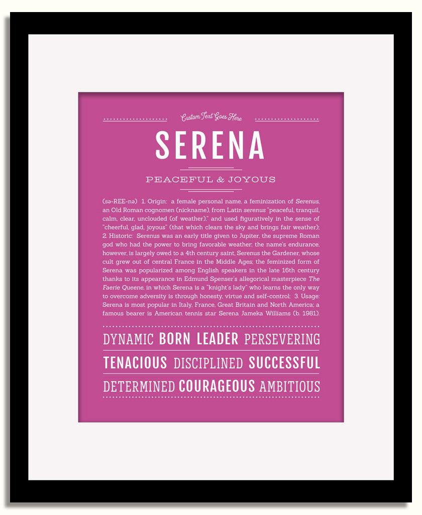 Frame Options | Dark Pink | Black Frame, Matted