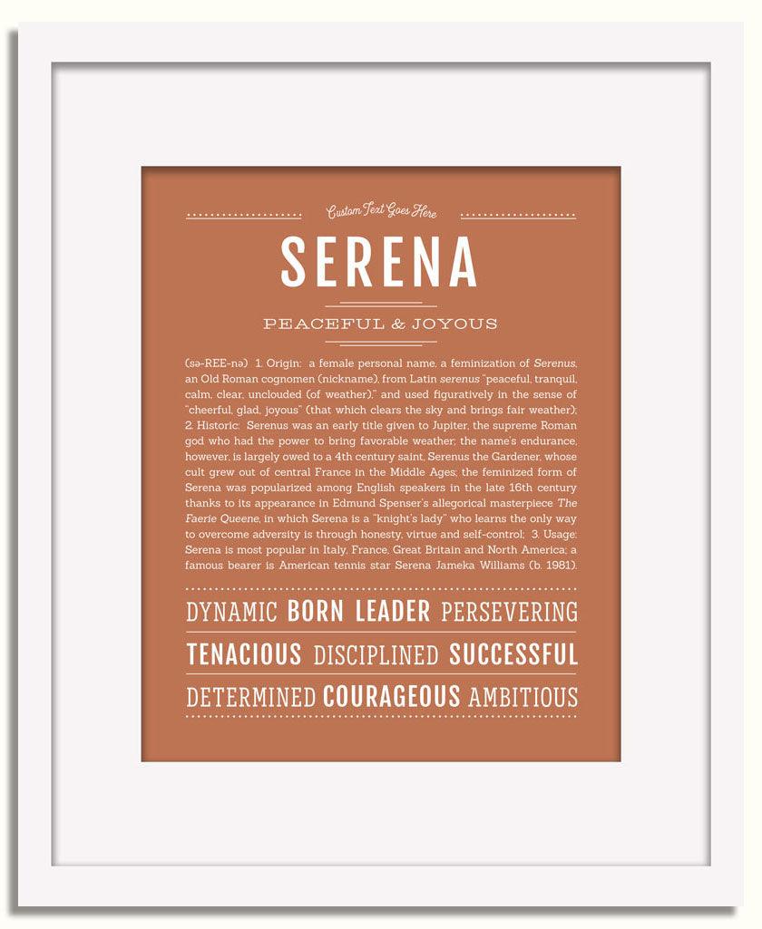 Frame Options | Terra Cotta | White Frame, Matted