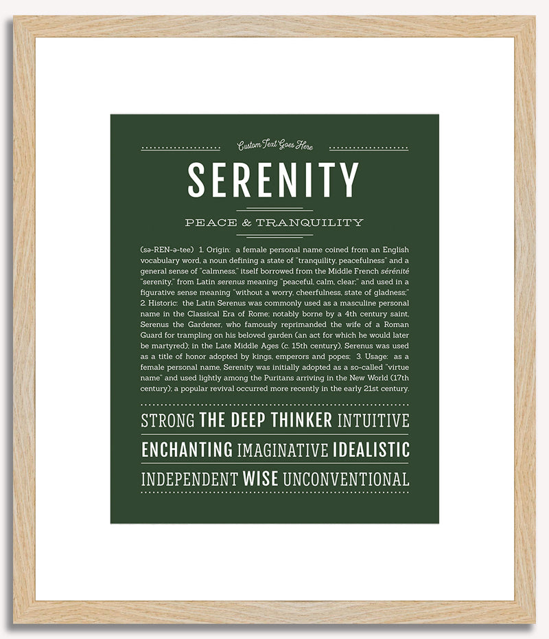 Serenity | Name Art Print