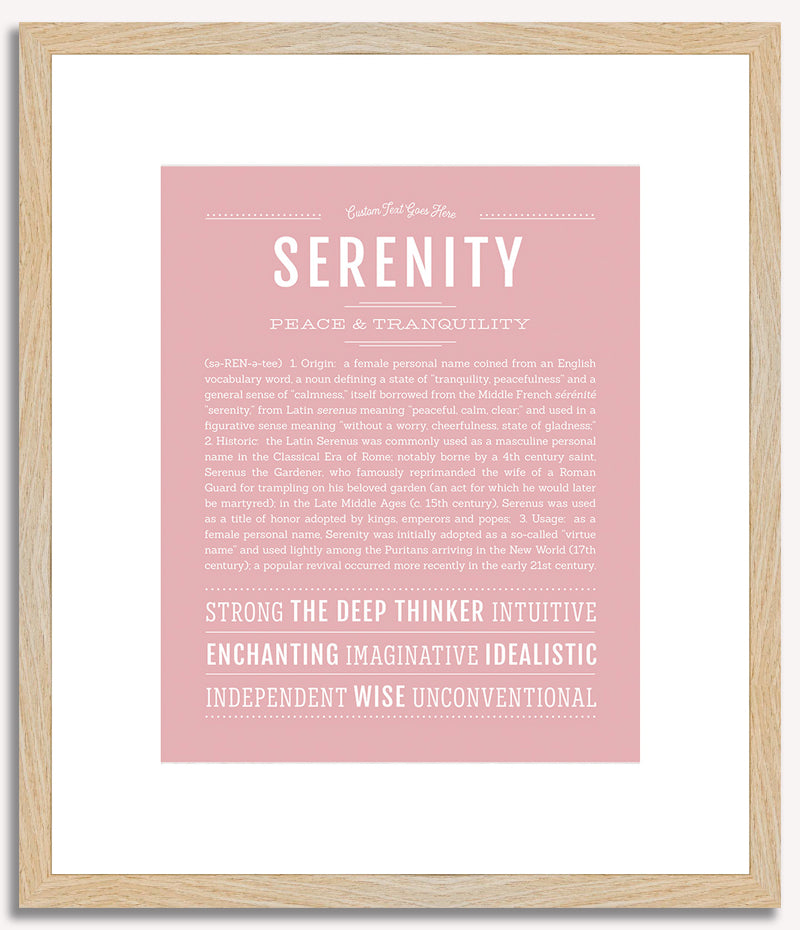 Serenity | Name Art Print