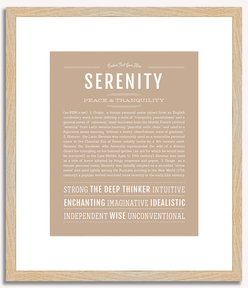 Serenity | Name Art Print