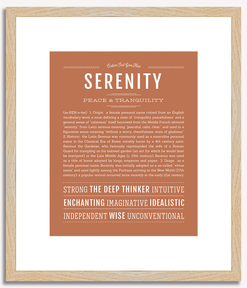 Serenity | Name Art Print