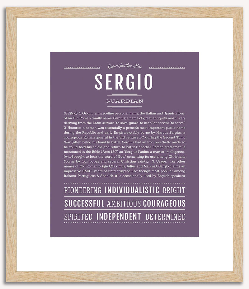 Sergio | Name Art Print