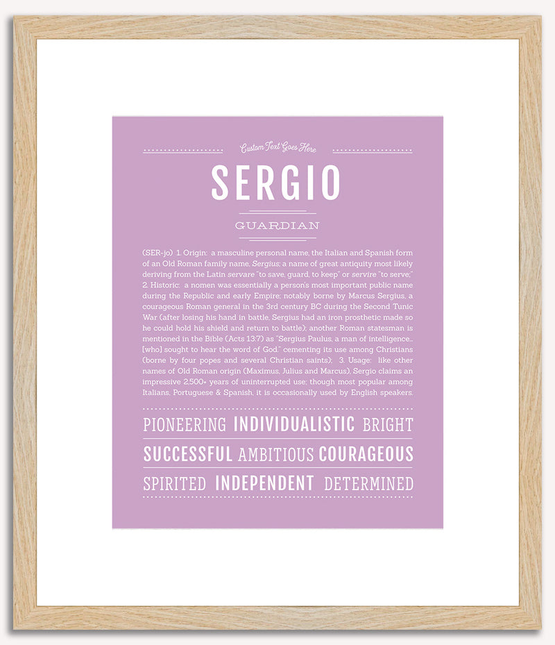 Sergio | Name Art Print