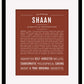 Shaan | Name Art Print
