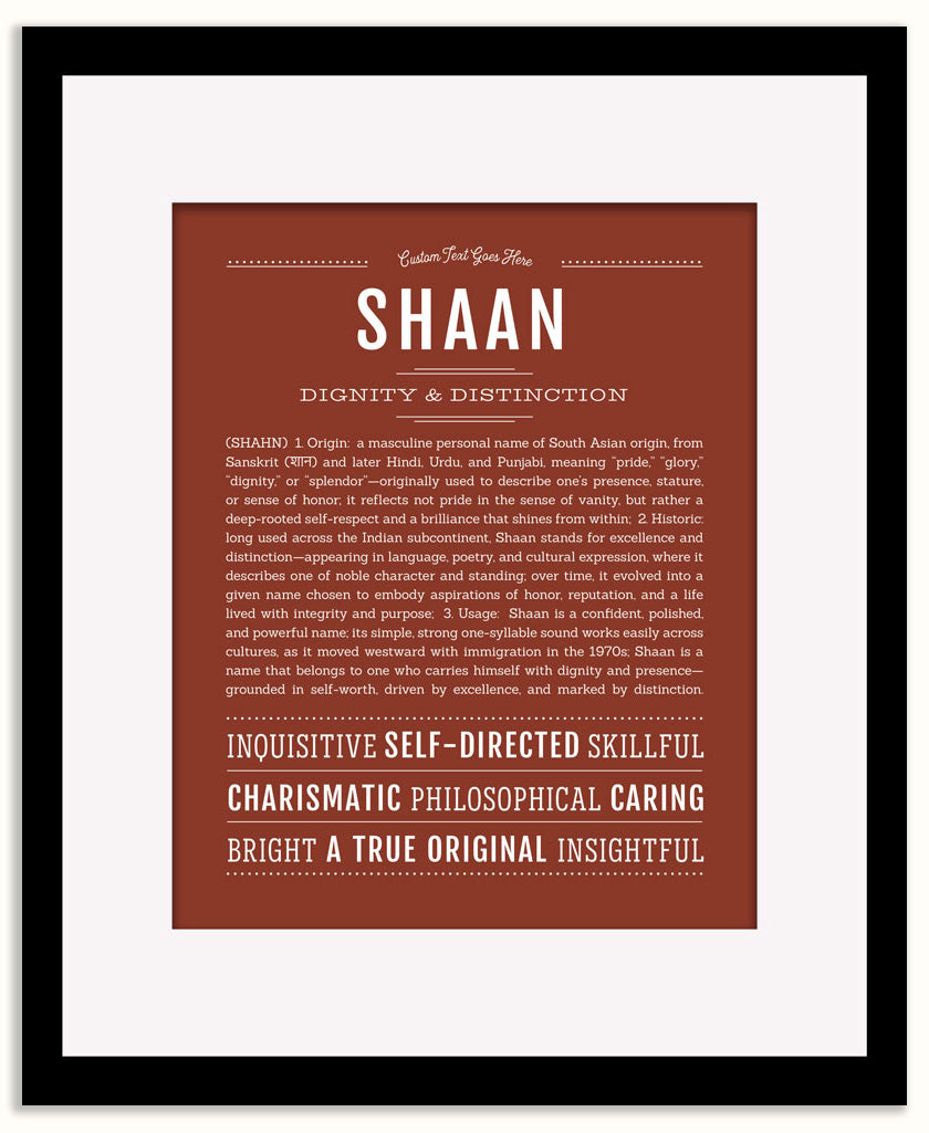 Shaan | Name Art Print