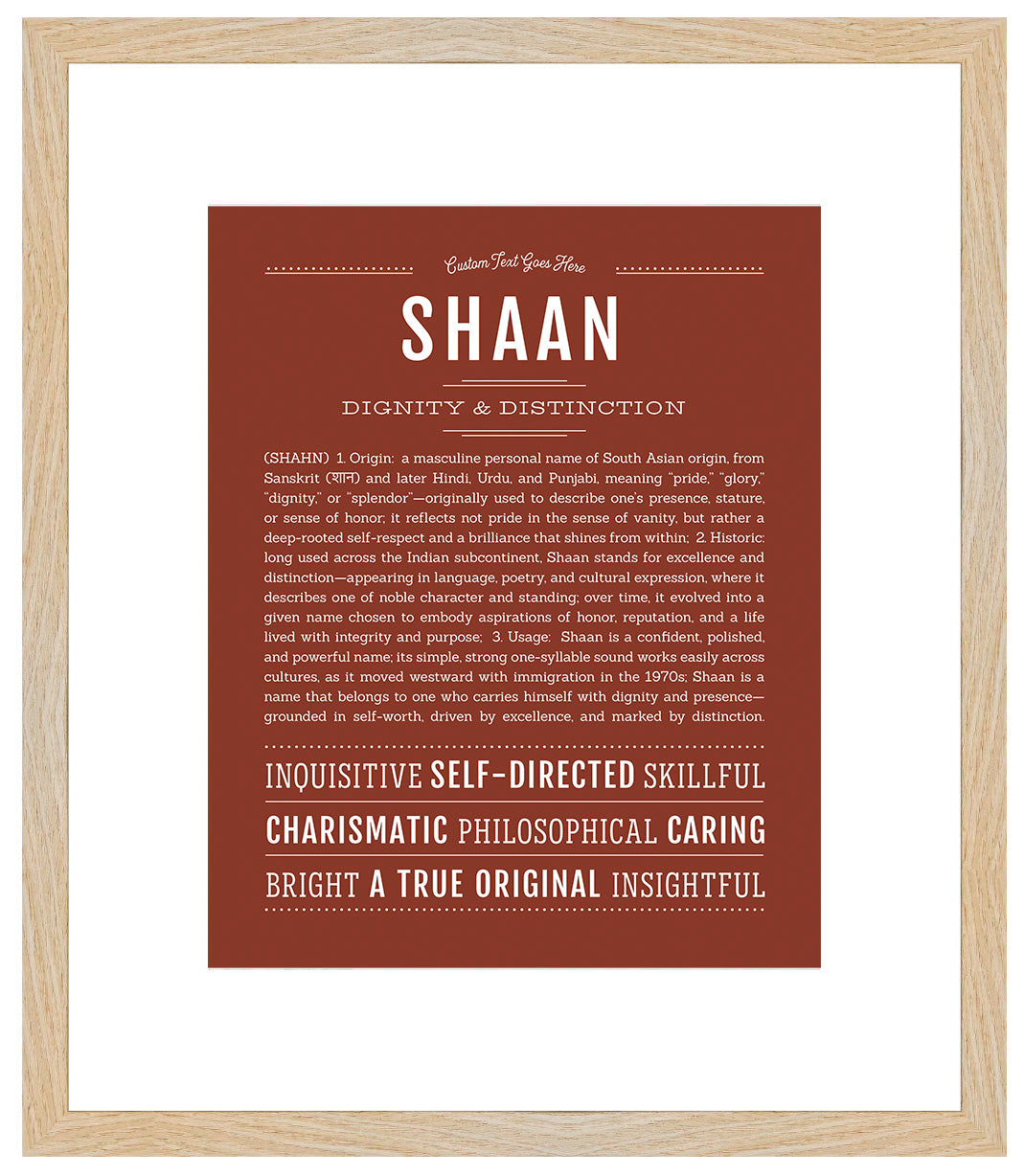 Shaan | Name Art Print