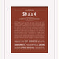 Shaan | Name Art Print