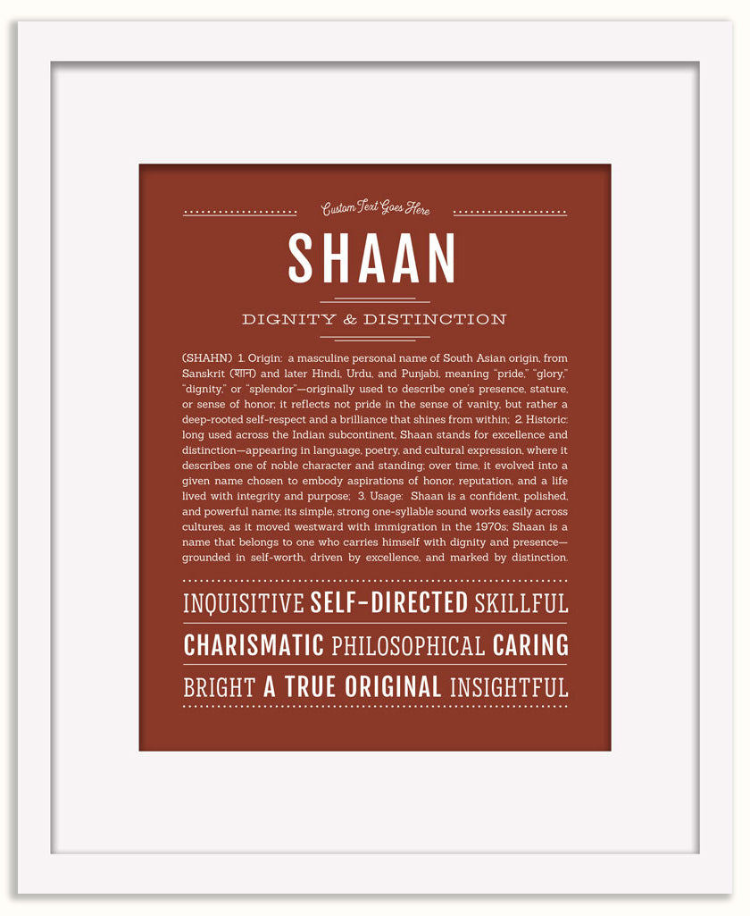 Shaan | Name Art Print