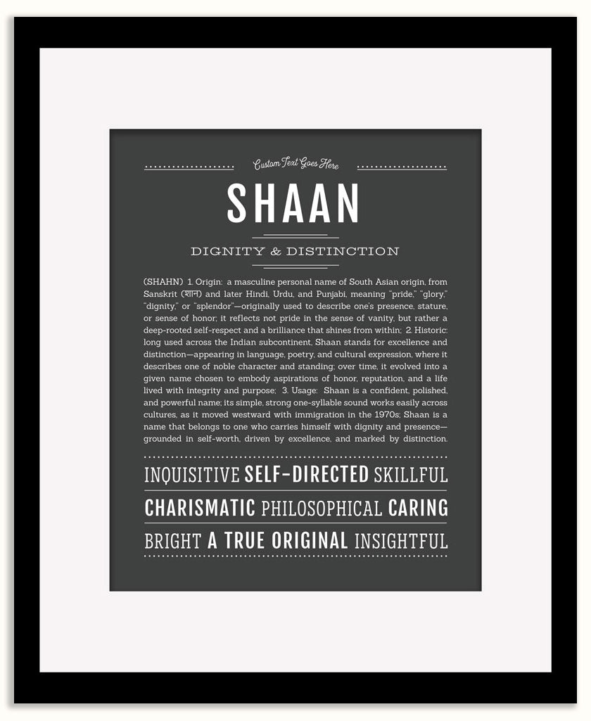Shaan | Name Art Print