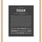 Shaan | Name Art Print
