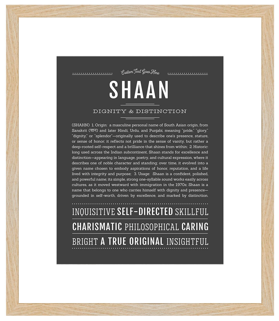 Shaan | Name Art Print