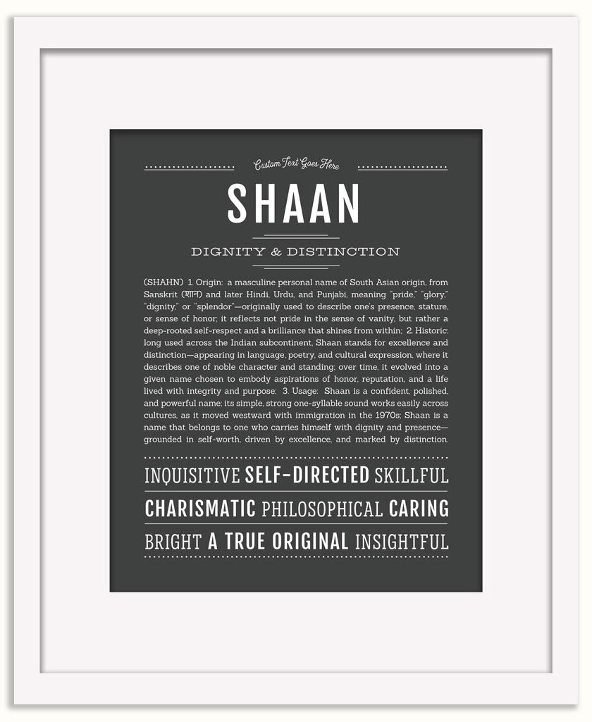 Shaan | Name Art Print