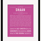 Shaan | Name Art Print