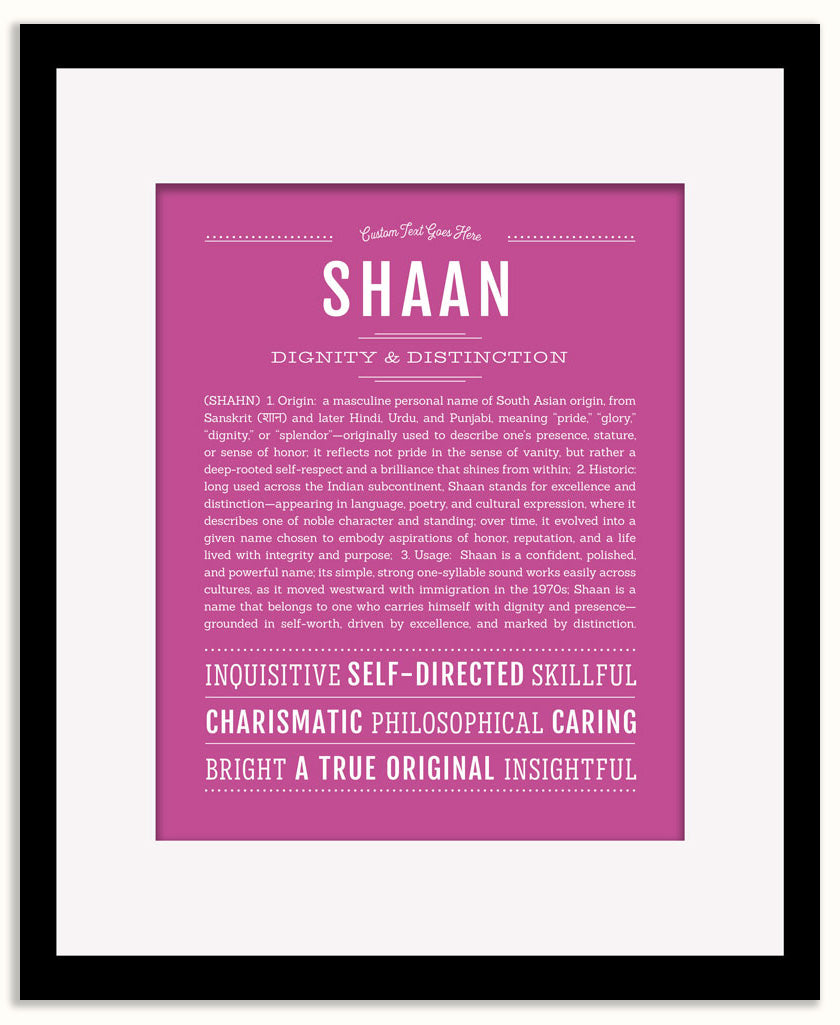 Shaan | Name Art Print