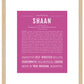 Shaan | Name Art Print