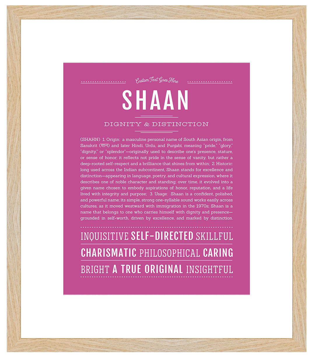Shaan | Name Art Print