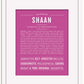 Shaan | Name Art Print