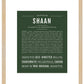 Shaan | Name Art Print