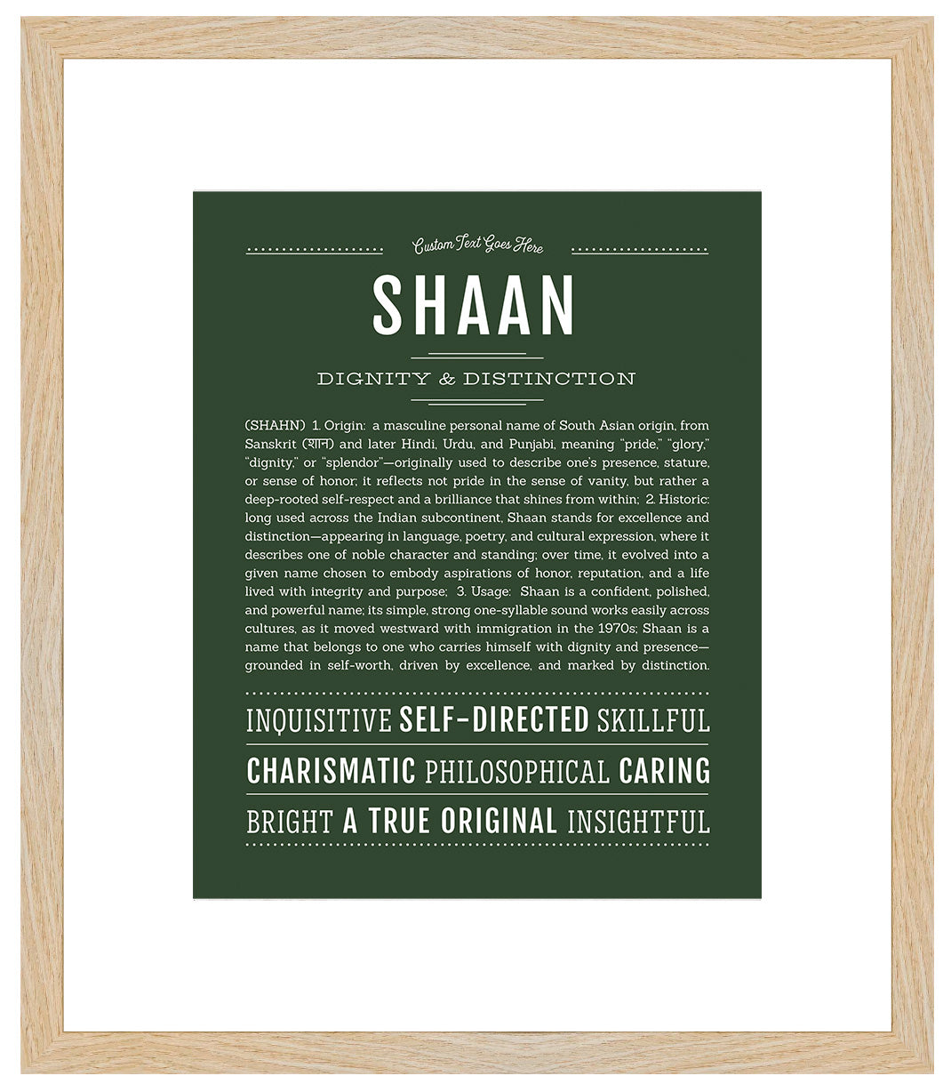 Shaan | Name Art Print