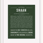 Shaan | Name Art Print