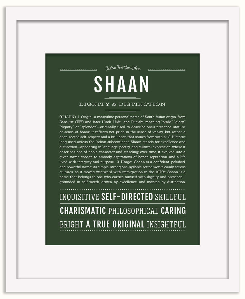Shaan | Name Art Print