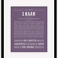 Shaan | Name Art Print