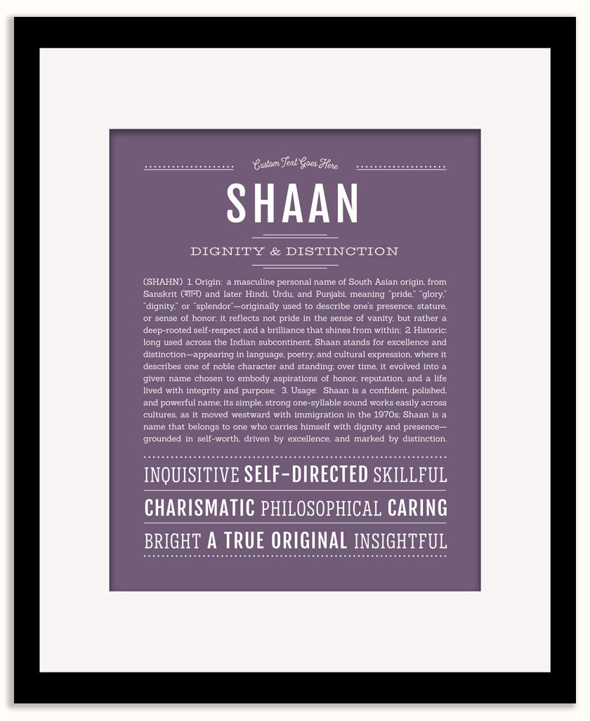 Shaan | Name Art Print
