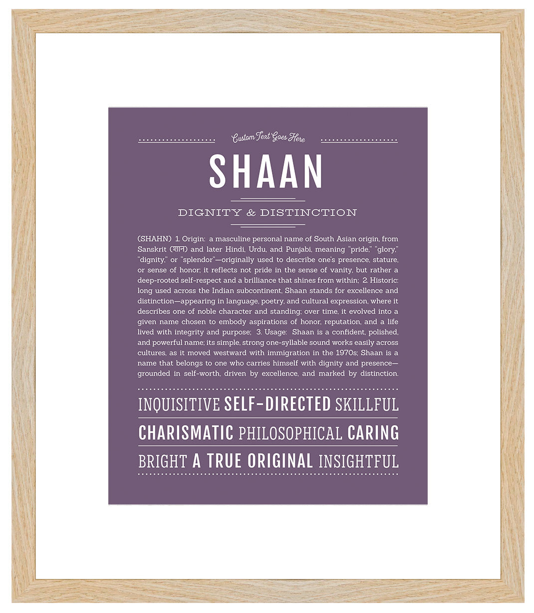Shaan | Name Art Print
