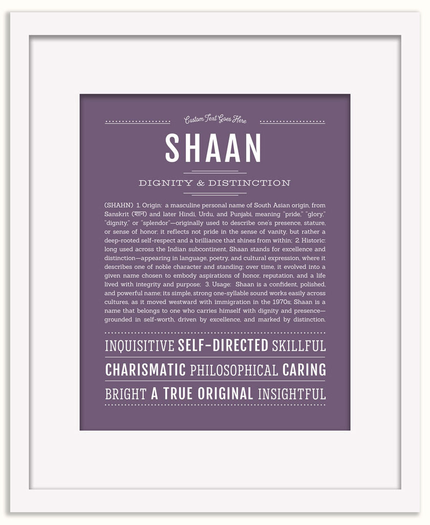 Shaan | Name Art Print