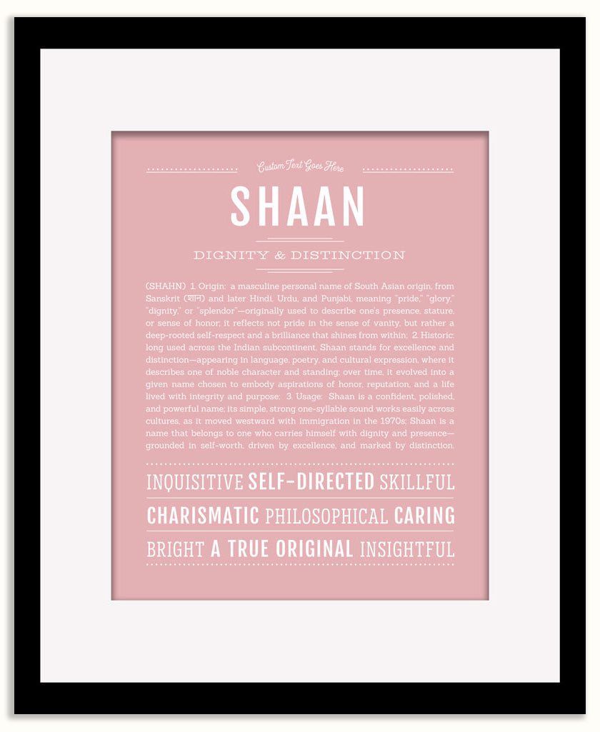 Shaan | Name Art Print