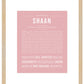 Shaan | Name Art Print