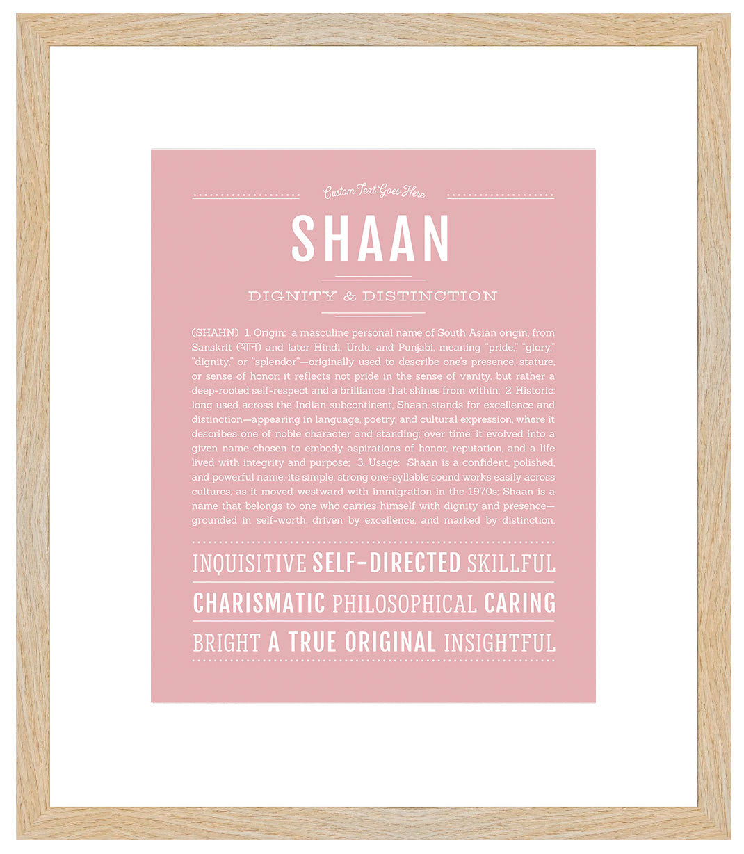 Shaan | Name Art Print