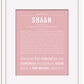 Shaan | Name Art Print