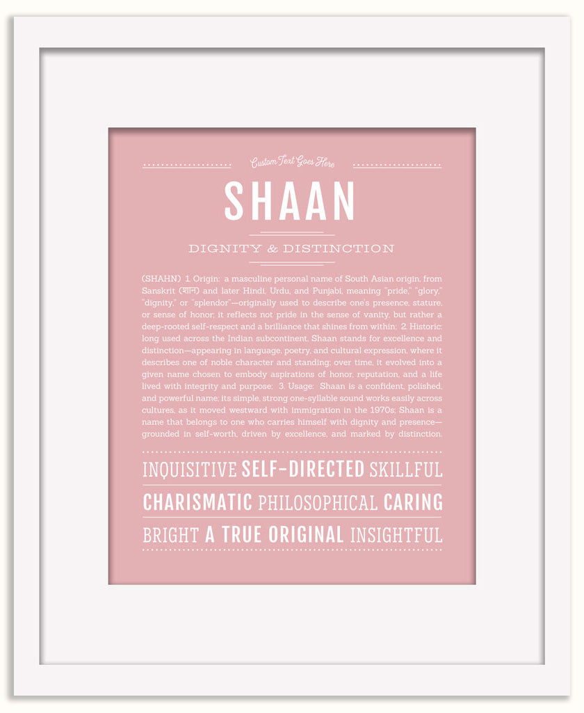 Shaan | Name Art Print