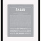 Shaan | Name Art Print