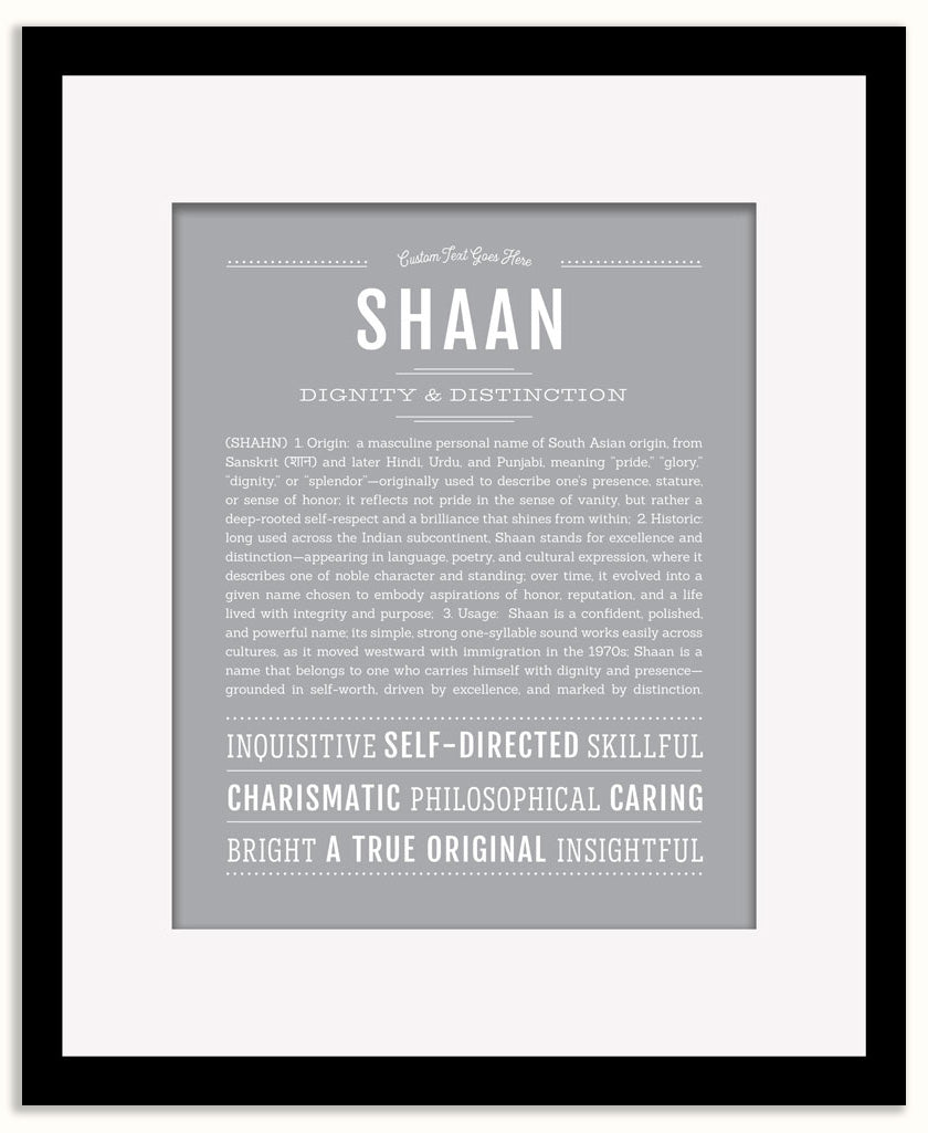 Shaan | Name Art Print