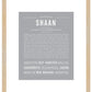 Shaan | Name Art Print