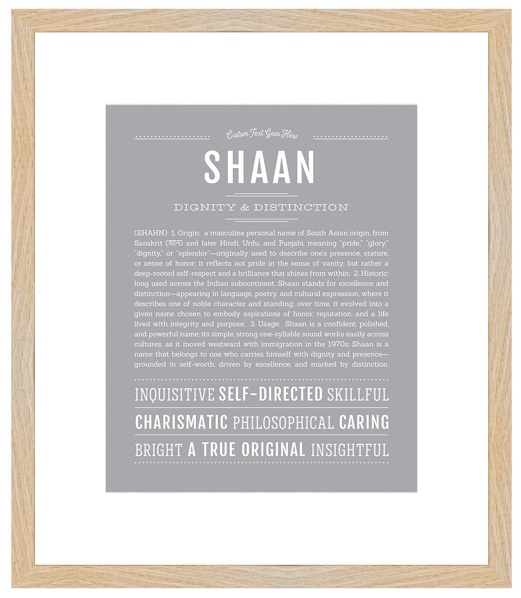 Shaan | Name Art Print