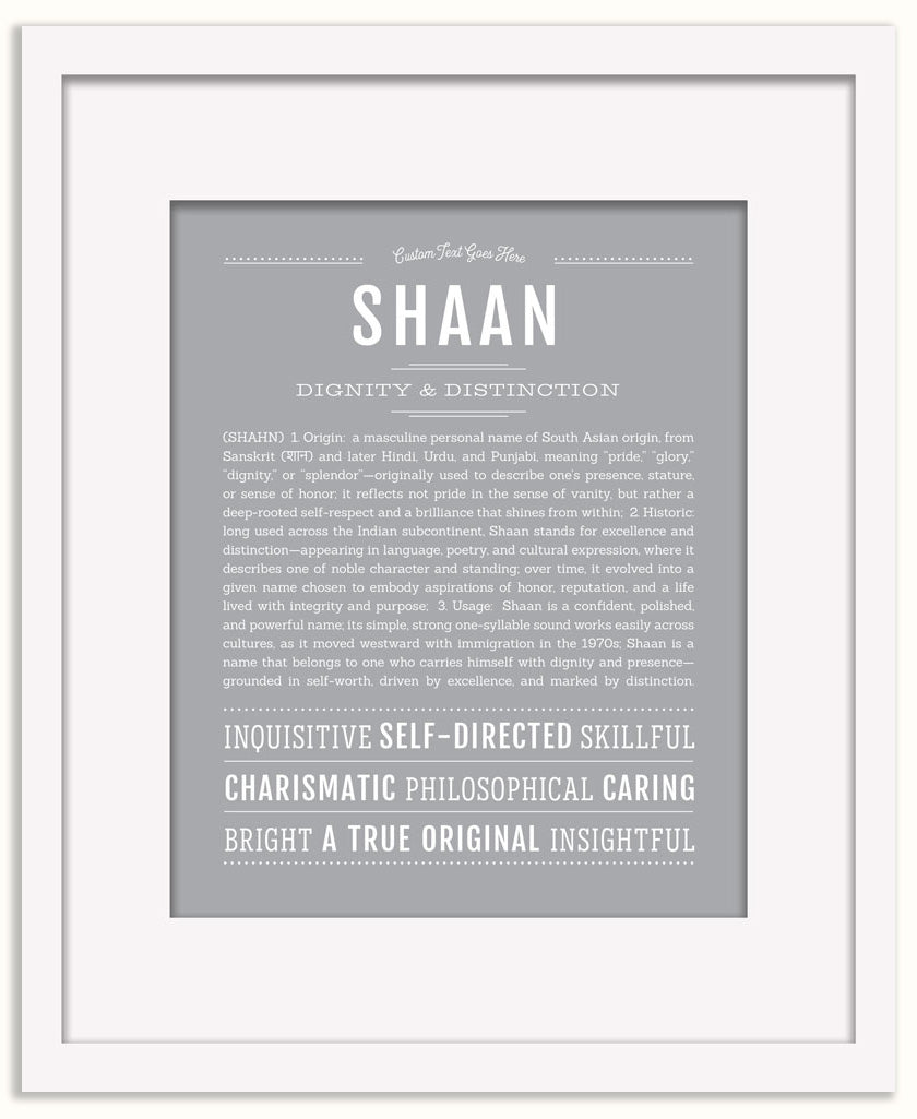 Shaan | Name Art Print