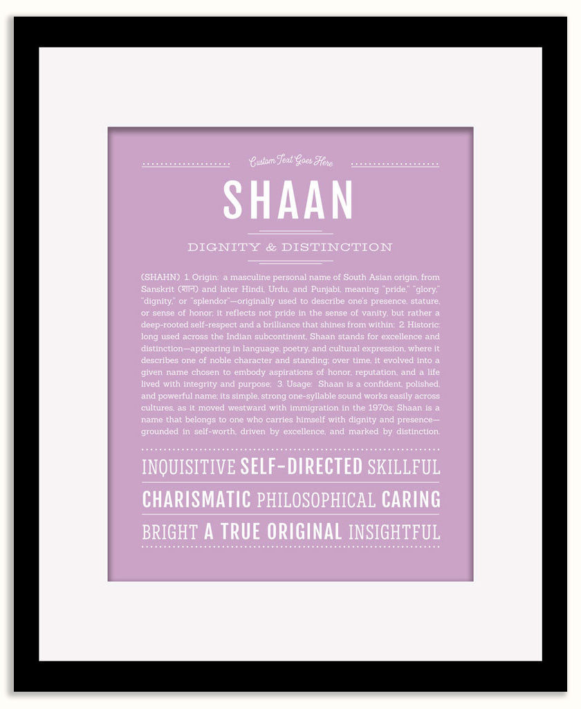 Shaan | Name Art Print