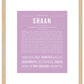 Shaan | Name Art Print