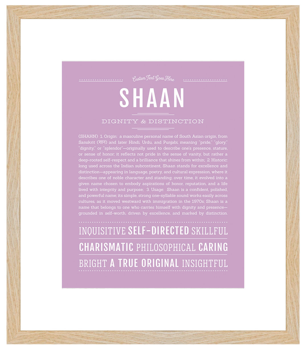 Shaan | Name Art Print