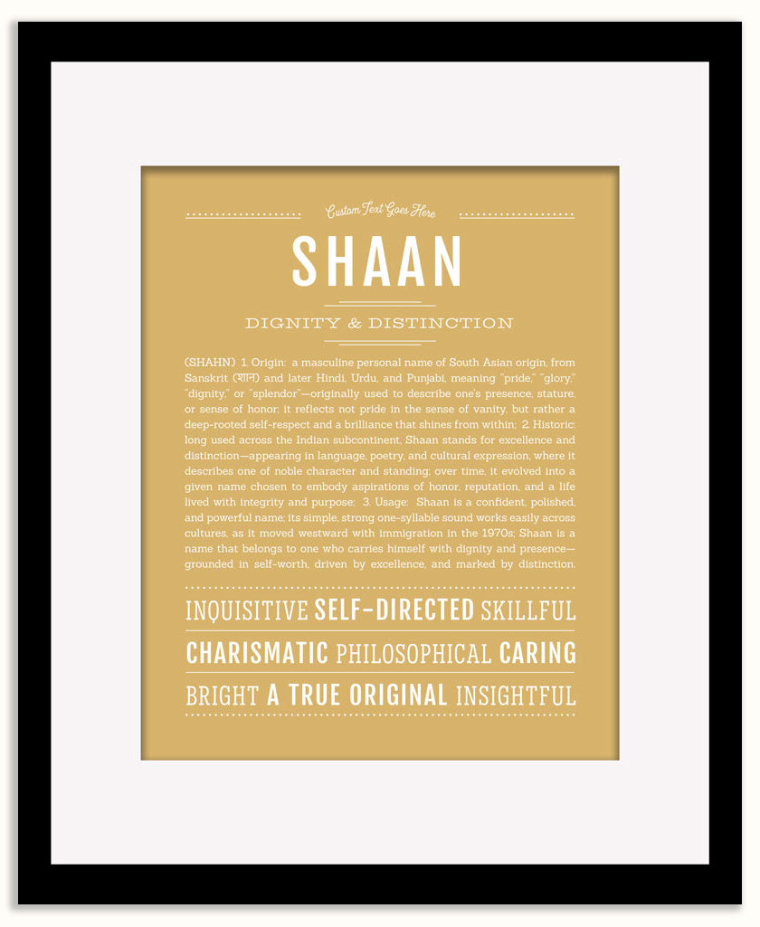 Shaan | Name Art Print