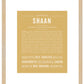 Shaan | Name Art Print
