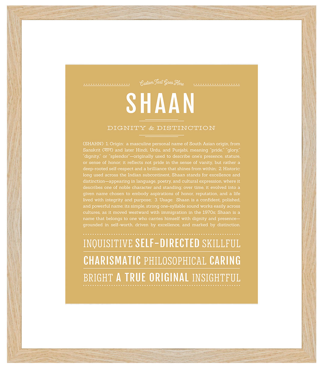 Shaan | Name Art Print