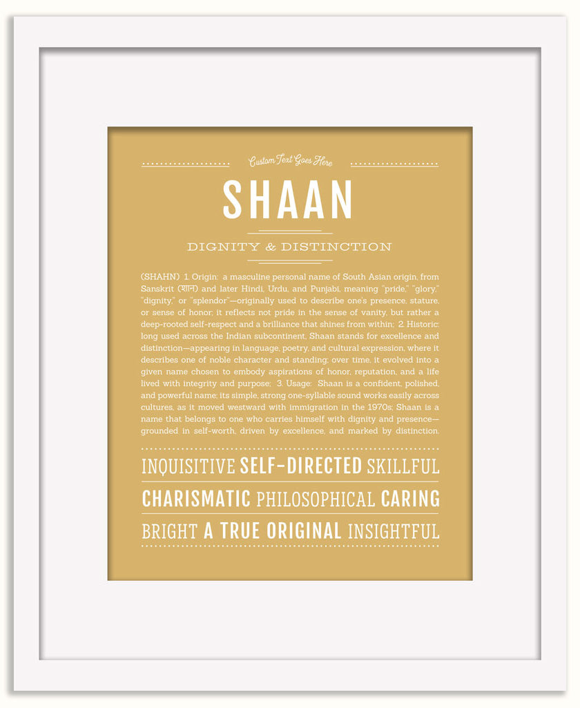 Shaan | Name Art Print