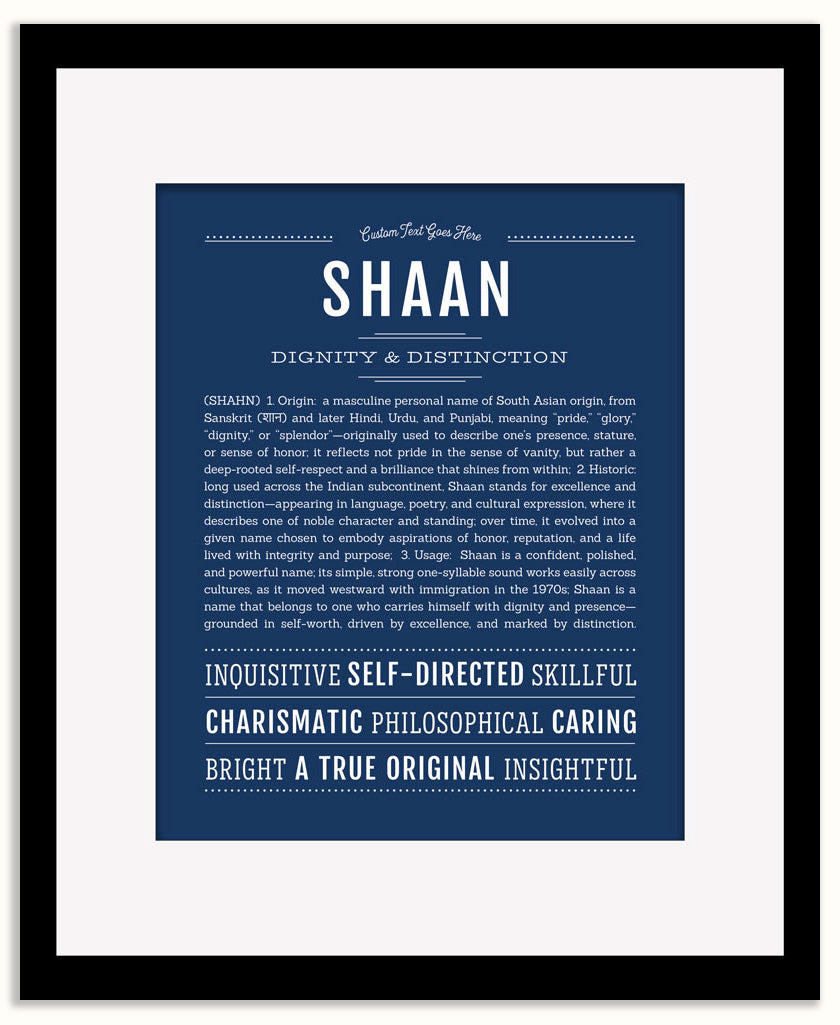 Shaan | Name Art Print